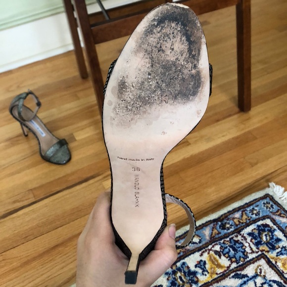 Manolo Blahnik Silverback Heels Worn Twice - Picture 5 of 7